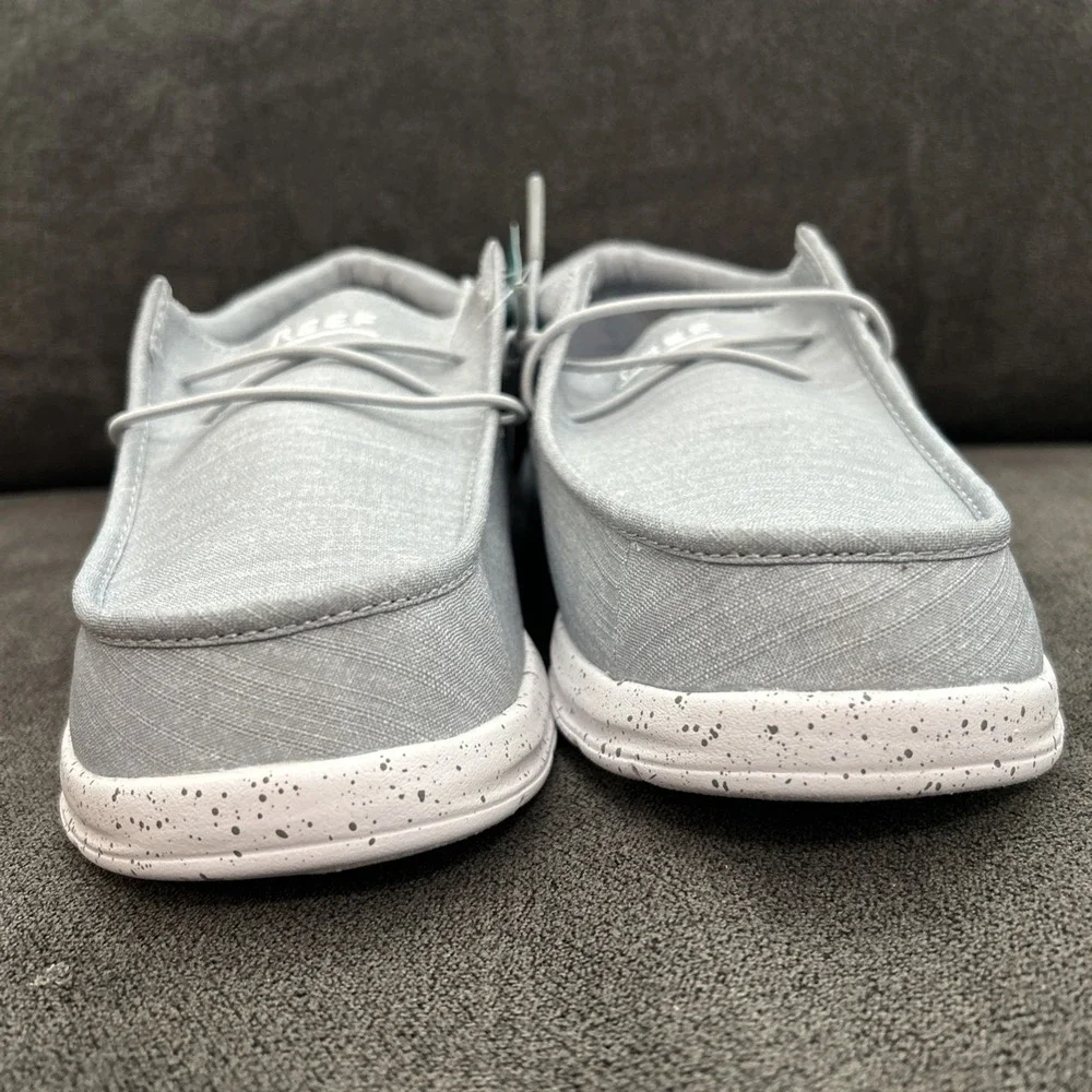 Reef Cushion Breakwater Men 9 Grey Boat Shoes Relaxed Fit Easy On Off New CJ4500
